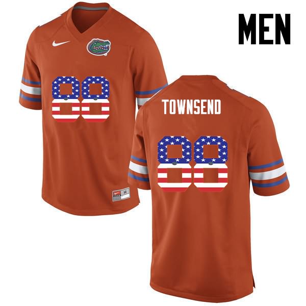 NCAA Florida Gators Tommy Townsend Men's #88 USA Flag Fashion Nike Orange Stitched Authentic College Football Jersey TSL2464ES